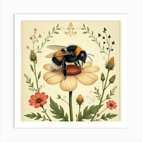 William Morris Bee Vintage Art Print (5) Art Print