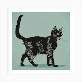 Illustration cat 6 Art Print