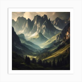 Landscape Mountain Art Print