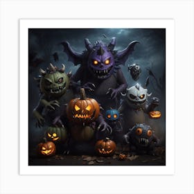 Halloween Monsters 4 Art Print