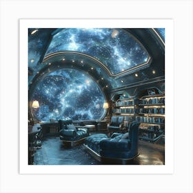 Space Library Art Print