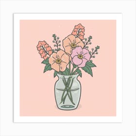 Flowers In A Vase 4 Art Print