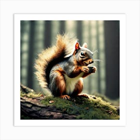 Squirrel In The Forest 188 Art Print