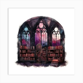 Harry Potter Library 1 Art Print