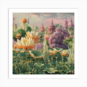 Keukenhof Gardens Netherlands Vintage Botanical (1) 2 Art Print