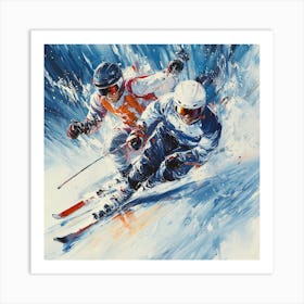 Skiers Art Art Print