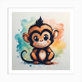 Cute Monkey Art Print