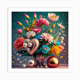 Bouquet Of Flowers Art Print