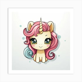 Cute Unicorn 667 Art Print