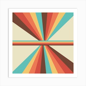 Retro Lines Design Pattern Stripes Art Print