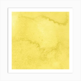 Yellow Watercolor Texture Art Print