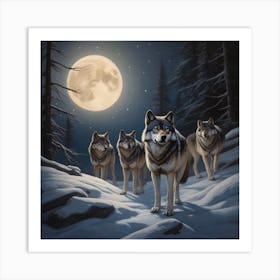 Wolf Pack Art Print