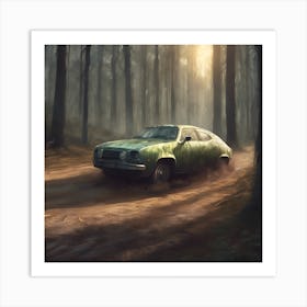 Car In The Woods 1 Art Print