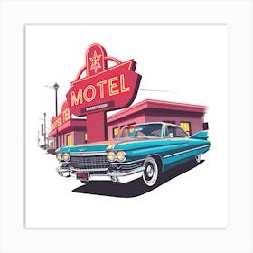 Motel Sign 1 Art Print