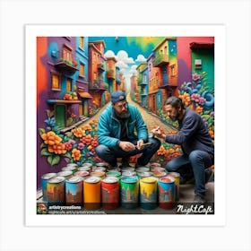 Santa Cruz Street Art Art Print