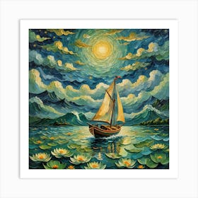 Sailboat In The Water Art Print