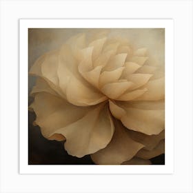 Single Textured Flower Art Print