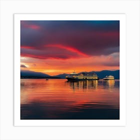 Sunset On The Water 39 Art Print