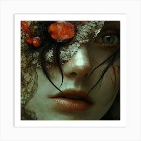 Woman With Red Eyes 1 Art Print