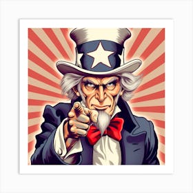 Uncle Sam Pointing To The Camera Art Print