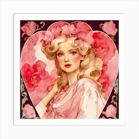 Valentine'S Day Barbie Art Print