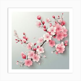 Sakura Blossoms art print Art Print