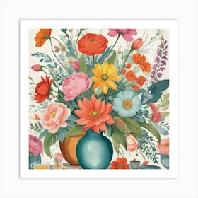 Default Flowers On The Table Art Print 3 Art Print