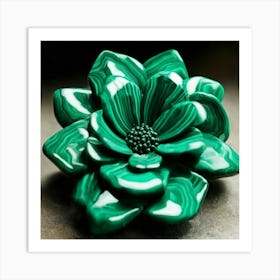 Emerald Green Flower Art Print