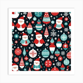 Christmas Ornaments 1 Art Print