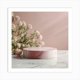 Pink Marble Cake 4 Art Print