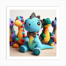 Amigurumi, dinosaur Art Print