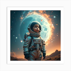 Astronaut In Space Art Print