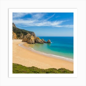 Beach In Portugal Art Print