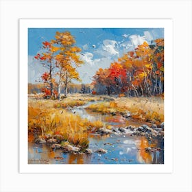 Autumn River Art Print