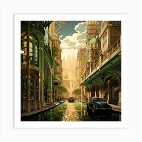 Steampunk City Art Print