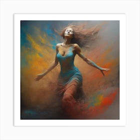 Dancer In The Clouds Art Print