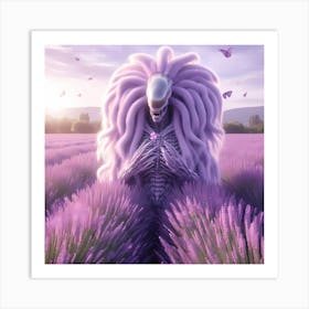 Alien Enchanted In A Lavender Field Art Print