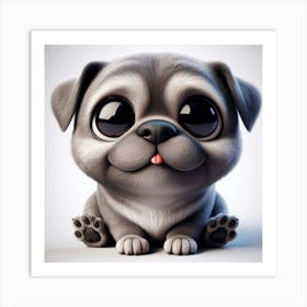 Cute Pug Art Print