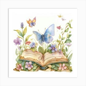 Butterfly Book 1 Art Print