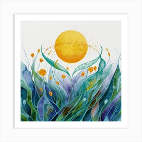 Sun In The Grass Art Print