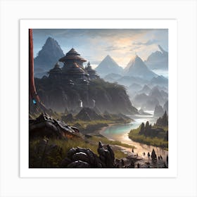 Fantasy Landscape Painting Art Print