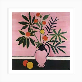 Vase Of Oranges Art Print