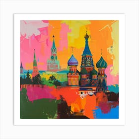 Abstract Travel Collection Moscow Russia 2 Art Print