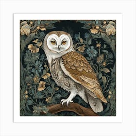 Owl In The Forest Art Print