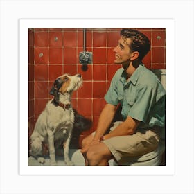 Boy And His Dog Art Print