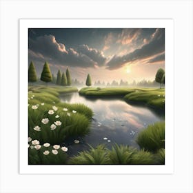 Landscape Painting 47 Art Print