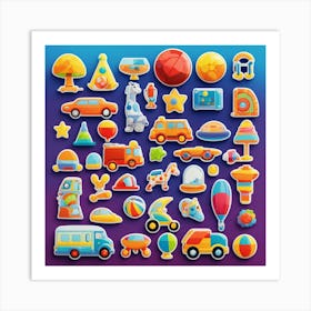 Toys Bright (3) Art Print