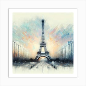 Paris Eiffel Tower Creative Painting Art Print