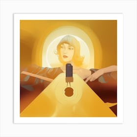 Woman With A Guitar Art Print