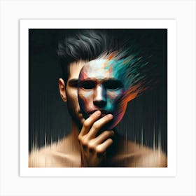 Man With A Mask 1 Art Print